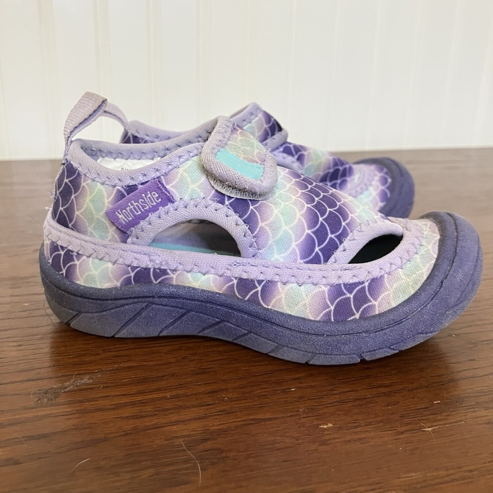 Northside Mermaid Toddler Girls Quick-Drying Water Shoe Size 6 Easy On/Off Strap